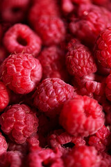 Delicious fragrant homemade raspberry, environmentally friendly, free of nitrates and carcinogens. Close up, macro