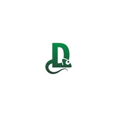 Chameleon font, letter logo icon design