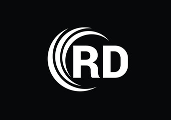 Initial Monogram Letter R D Logo Design Vector Template. R D monogram Logo.