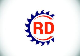 Initial Monogram Letter R D Logo Design Vector Template. R D monogram Logo.