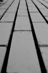 black and white pavement