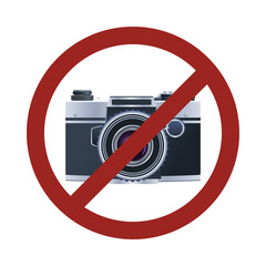 camera digital technology with denied symbol