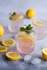Pink lemonade, lemonade with taste of a rose.