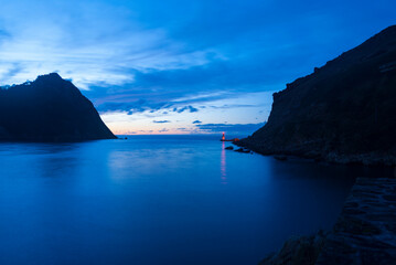 Dusk overlooking the sea