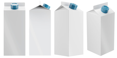 3d render illustration of a milk or juice package mockup