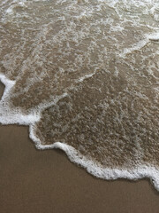 Bubbly surf on the shore of Lake Michigan, Northern Wisconsin