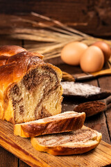 Homemade traditional sweet bread.