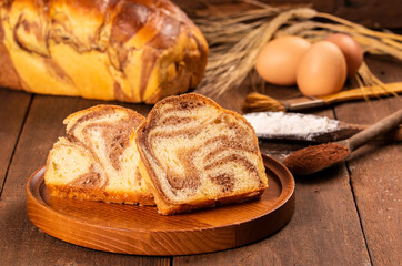 Homemade traditional sweet bread.