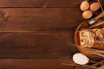 Homemade traditional sweet bread.