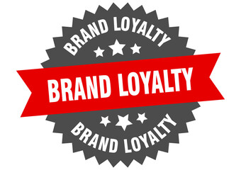 Obraz premium brand loyalty round isolated ribbon label. brand loyalty sign
