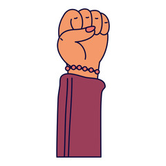 hand human fist protest icon