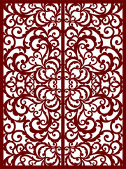 greeting card, laser cutting pattern