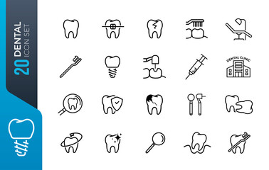 minimal dental icon set