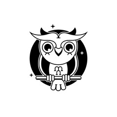 Obraz premium Owl Logo Template lustration Suitable For Greeting Card, Poster Or T-shirt Printing.