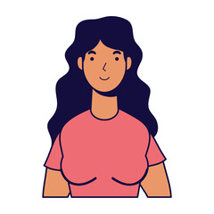 young woman casual avatar character