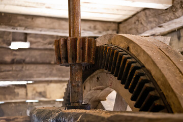 Old wooden gears in an old water mill © Mulderphoto