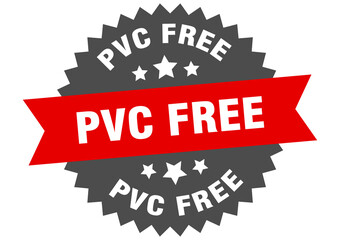 pvc free round isolated ribbon label. pvc free sign