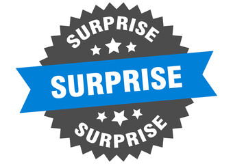 Fototapeta premium surprise round isolated ribbon label. surprise sign
