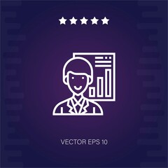 analyst vector icon modern illustration