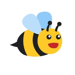 Fototapeta premium Cute bee cartoon vector illustration