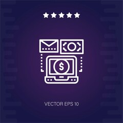 online banking vector icon modern illustration