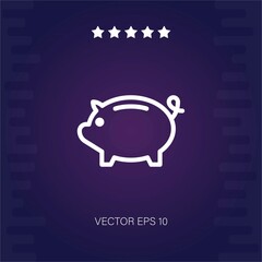 piggy bank vector icon modern illustration