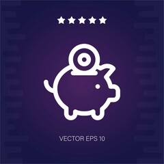 piggy bank vector icon modern illustration