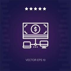 online payment vector icon modern illustration