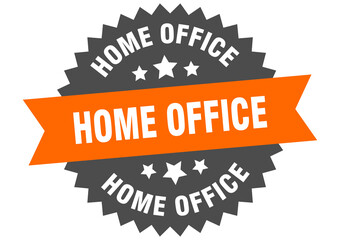 home office round isolated ribbon label. home office sign
