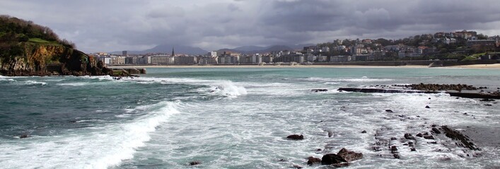 Naklejka premium Bahia de la Concha - San Sebastian