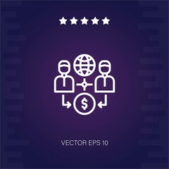 teamwork vector icon modern illustration