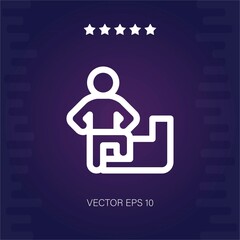 courage vector icon modern illustration