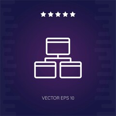 hierarchical structure vector icon modern illustration