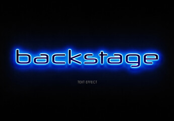Backstage Backlit Neon Text Effect