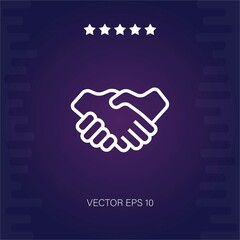 Obraz premium handshake vector icon modern illustration