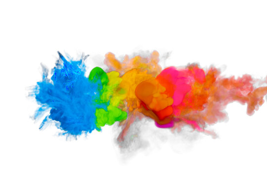 Explosion of colored powder background