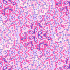 Abstract tileable floral seamless pattern design.