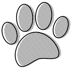 News Print Dog Paw Print