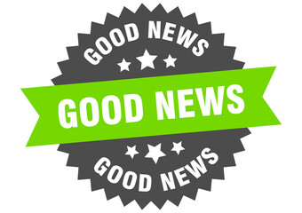 good news round isolated ribbon label. good news sign