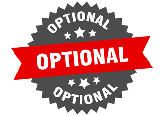 optional round isolated ribbon label. optional sign