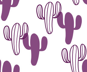 illustration raster pattern cacti flora