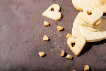 Handmade cookies in shape of heart