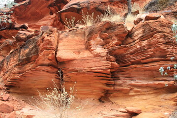 Beautiful landscape of the dry desert of George Gills Range and Kings Canyon, Northern Territory,...