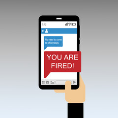 You are fired message vector