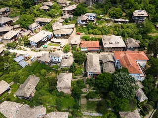 Fototapeta na wymiar Aerial view of Village of Kovachevitsa, Bulgaria