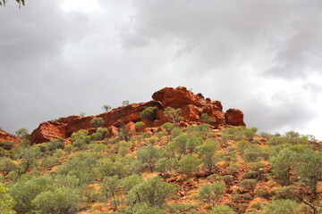 Beautiful landscape of the dry desert of George Gills Range and Kings Canyon, Northern Territory, Australia.