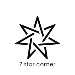 7 star corner for logo design concept. Very suitable in various business purposes, also for icon, symbol and many more.