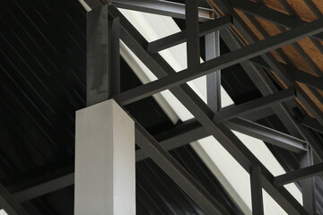 steel structure of a building