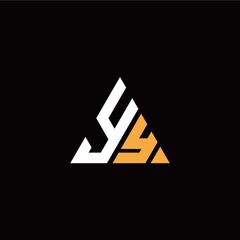 Y Y initial logo modern triangle with black background