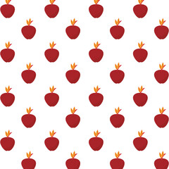 autumn apples fruits pattern background